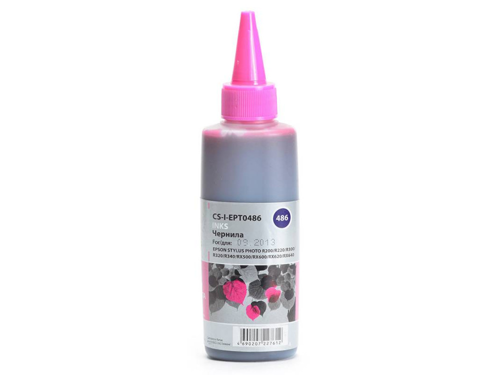 

Чернила Cactus CS-I-EPT0486 для Epson Stylus Photo R200/ R220/ R300/ R320 100 мл светло-пурпурный