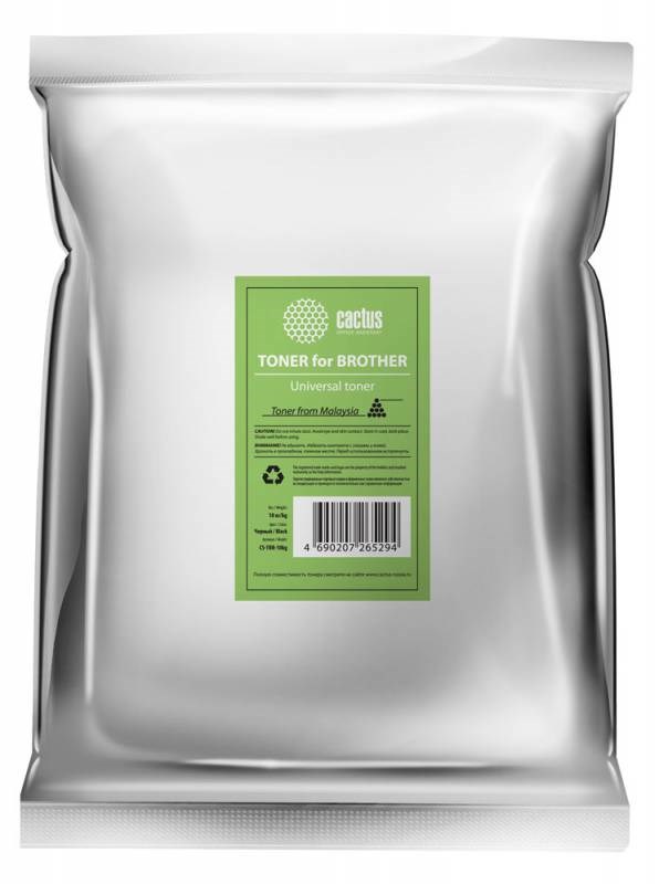 

Тонер Cactus CS-TBR-10KG для Brother Universal черный 10000гр