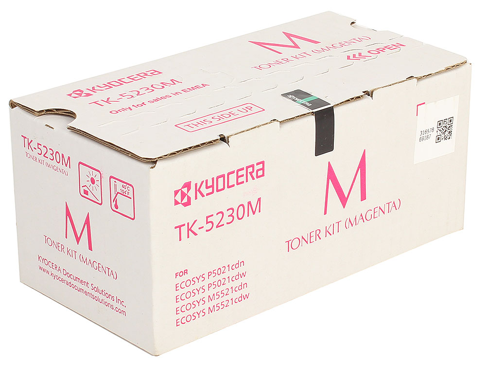 Тонер Kyocera TK-5230M для Kyocera ECOSYS M5521cdn/cdw, M5526cdn/cdw, P5021cdn/cdw, P5026cdn/cdw. Пурпурный. 2200 страниц.
