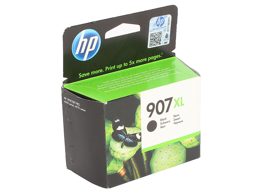 Картридж HP T6M19AE №907XL черный (black) 1500 стр для МФУ HP OfficeJet Pro 6960 (J7K33A)brМФУ HP OfficeJet Pro 6970 (J7K34A) картридж hp cc364x