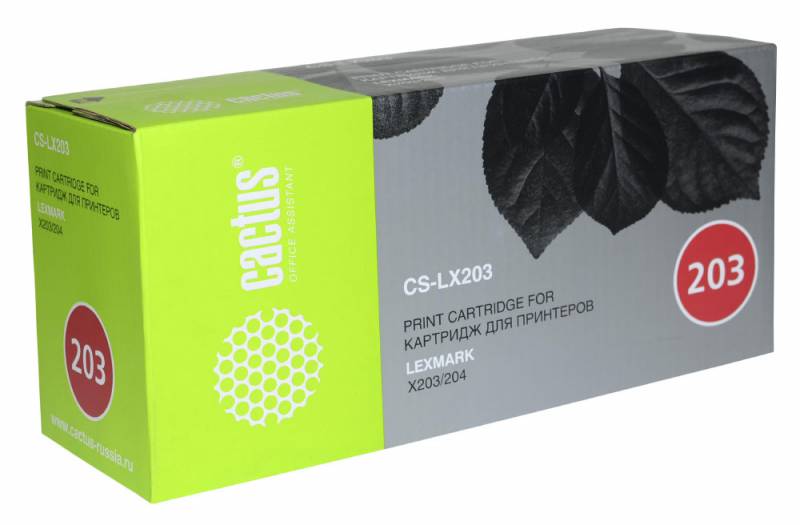 

Картридж Cactus CS-LX203 X203A21G для Lexmark X203/204 черный 2500стр