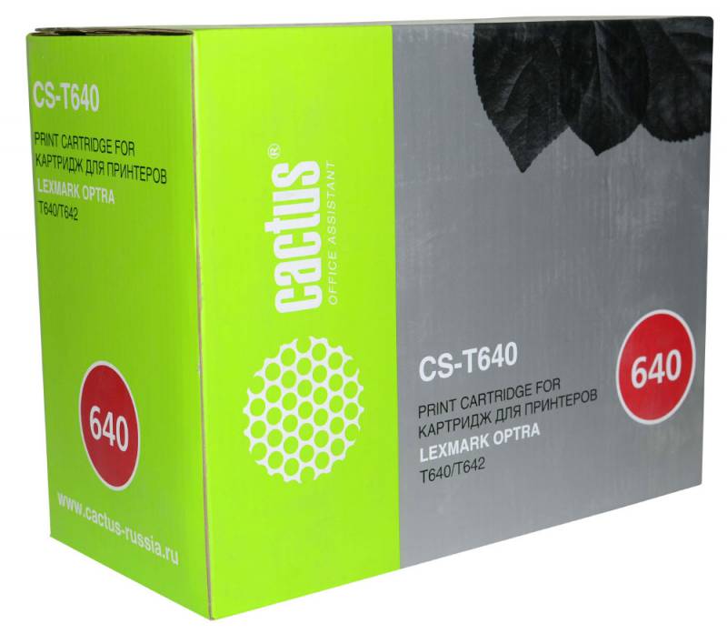 

Картридж Cactus CS-T640 64016HE для Lexmark Optra T640/T642 черный 21000стр