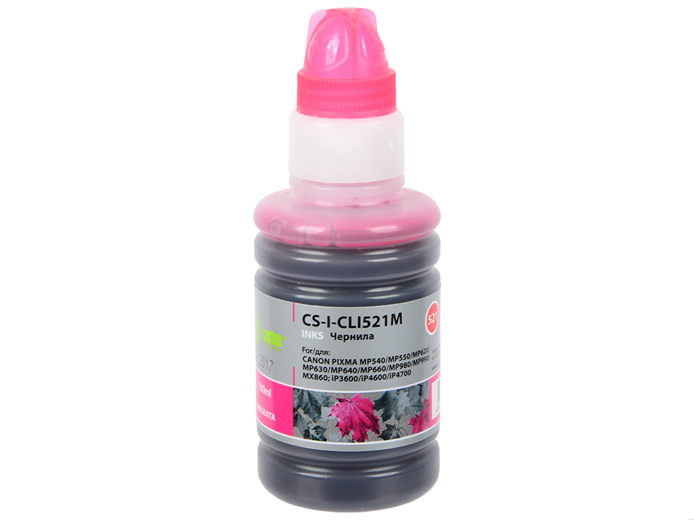

Чернила Cactus CS-I-CLI521M для Canon PIXMA MP540/MP550/MP620/MP630/MP640 100мл пурпурный