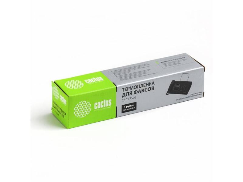 

Термопленка Cactus CS-TTRS06 для факсов Sharp (UX-6CR) FO-A560/P510/D60/P600/A650 1шт/220мм х 50м