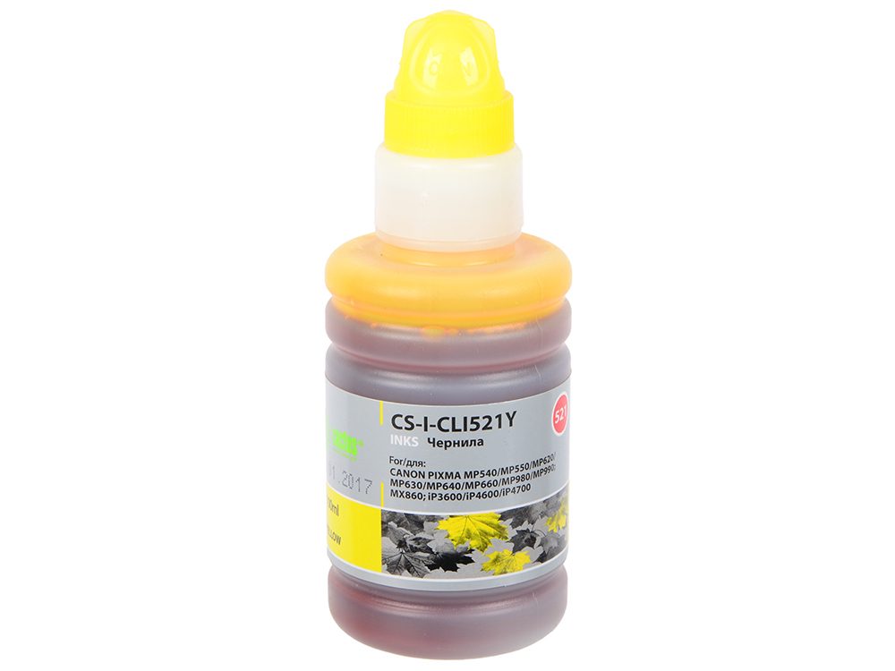 

Чернила Cactus CS-I-CLI521Y для CANON PIXMA MP540/ MP550/ MP620/ MP630/ MP640/ MP660 100мл желтый