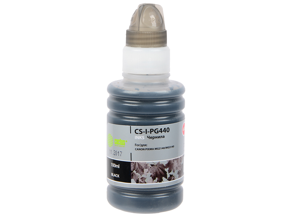 

Чернила Cactus CS-I-PG440 для Canon Pixma MG2140/MG3140 100мл черный