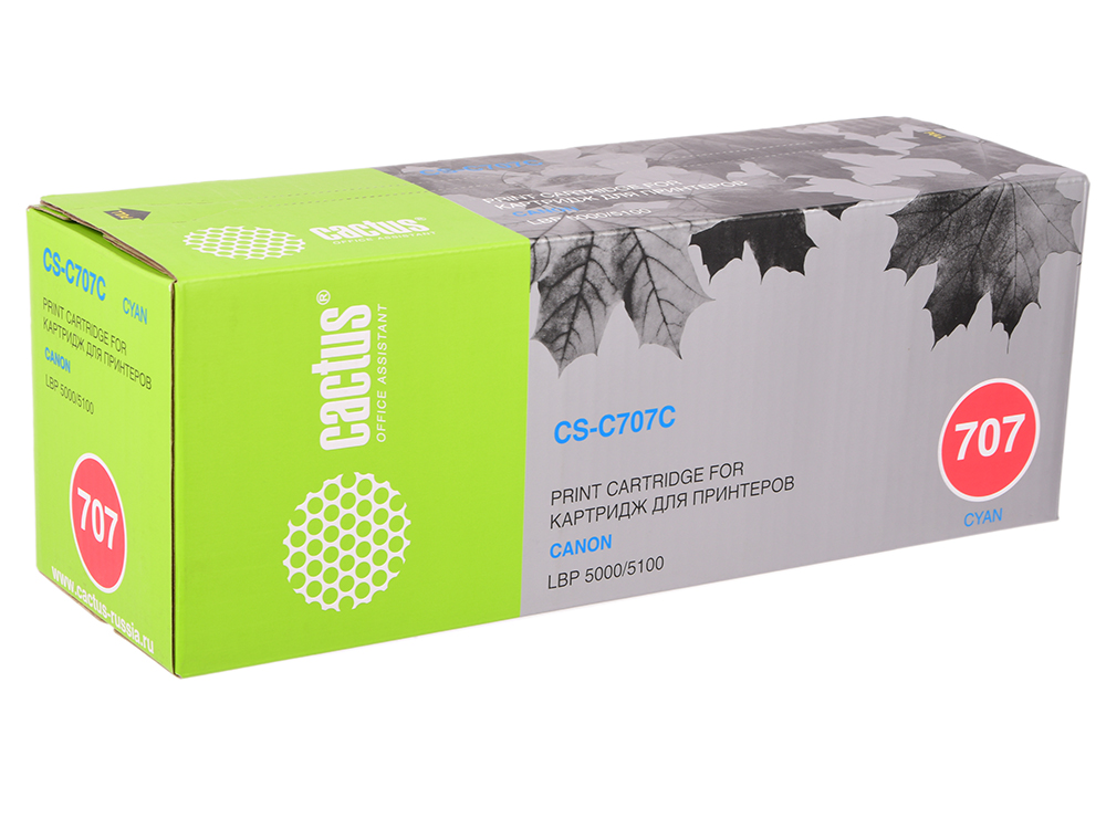 

Картридж Cactus CS-C707C для Canon LBP-5000 голубой 2000стр