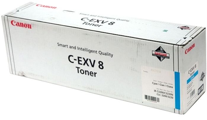 

Тонер Canon C-EXV8 для iRC 3200/CLC-3200/3220/2620 голубой 25000 страниц