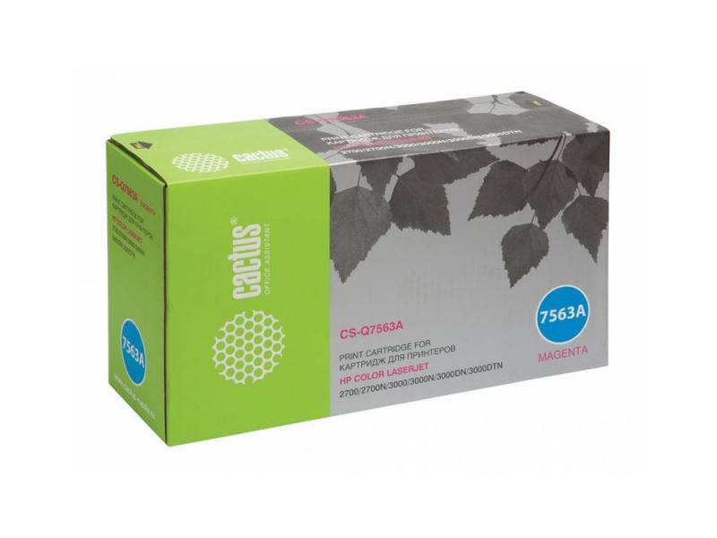 

Картридж Cactus CS-Q7563A для HP Color LaserJet 2700/3000 пурпурный 3500стр