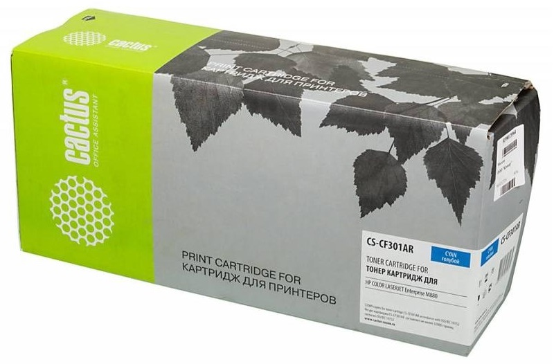

Тонер Картридж Cactus CS-CF301AR голубой для HP CLJ Ent M880 (32000стр.)