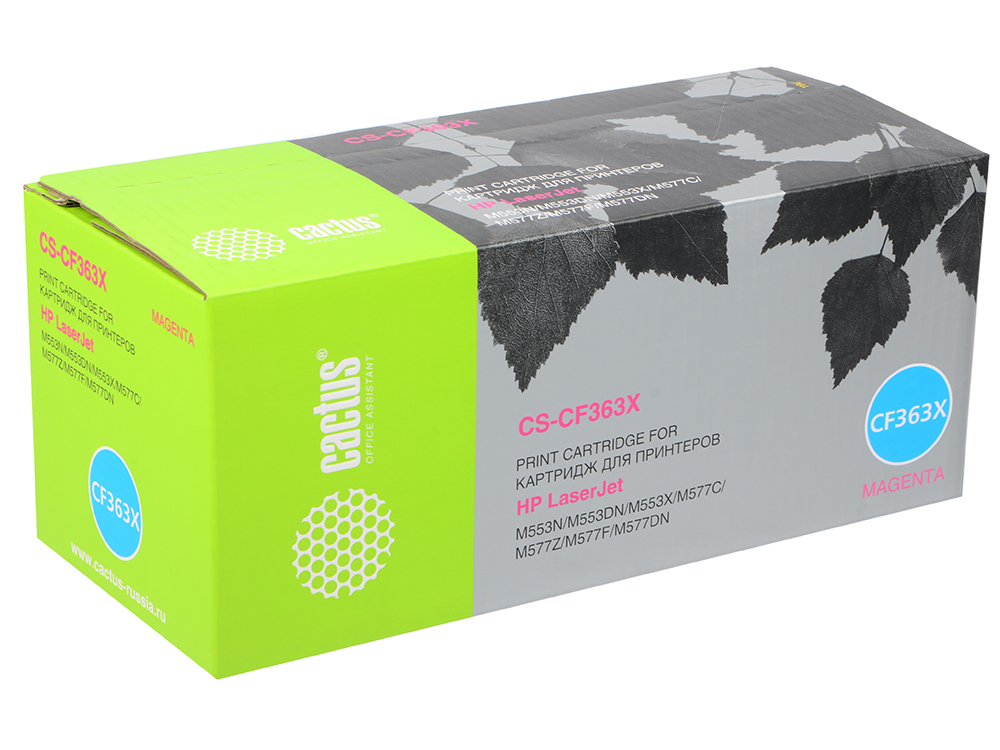 

Тонер Картридж Cactus CS-CF363X пурпурный для HP CLJ M552dn/M553dn (9500стр.)