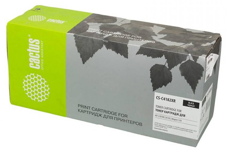 

Тонер Картридж Cactus CS-C4182XR черный для HP LJ 8100/8150/Mopier 320 (20000стр.)
