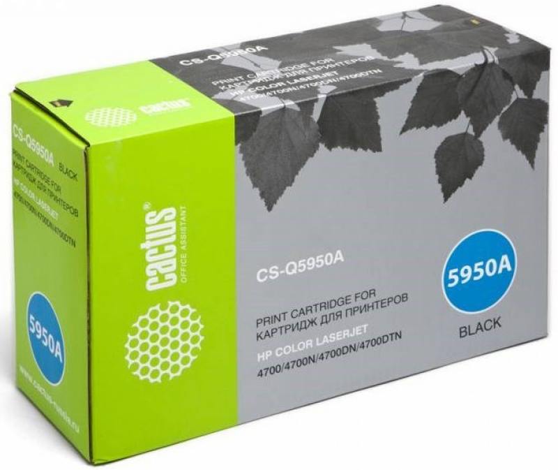 

Тонер Картридж Cactus CS-Q5950AR черный для HP CLJ 4700 (11000стр.)