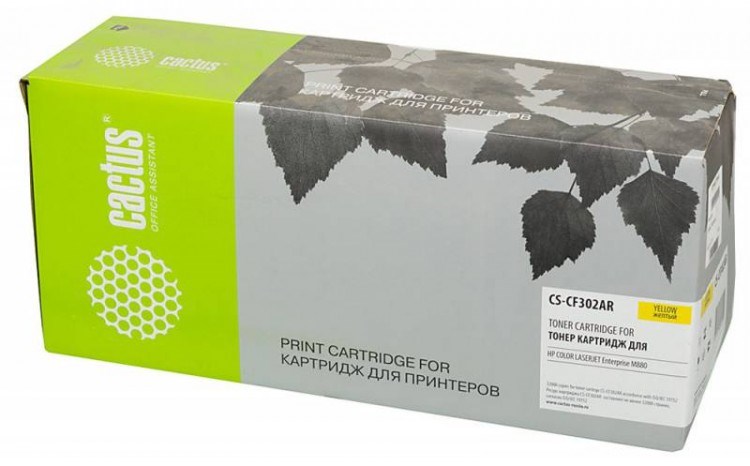 

Тонер Картридж Cactus CS-CF302AR желтый для HP CLJ Ent M880 (32000стр.)