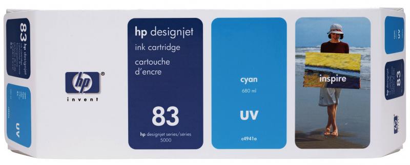 

Картридж HP C4941A №83 для HP DesignJet 5000 5500 голубой
