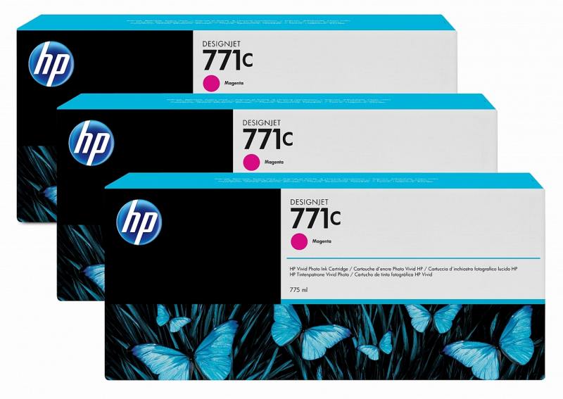 

Картридж HP №771C B6Y33A для HP Designjet Z6200 775 мл пурпурный 3шт