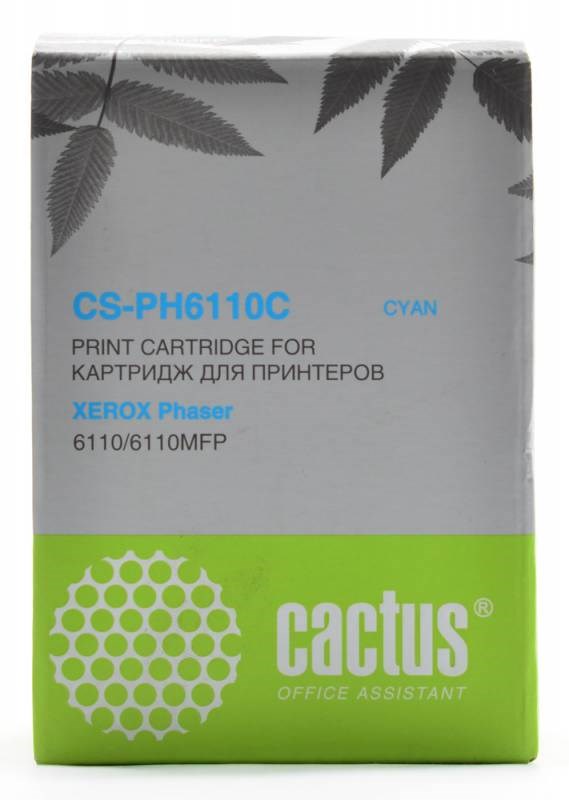 

Картридж Cactus CS-PH6110C для Xerox 6110 6110MFP голубой 1000стр