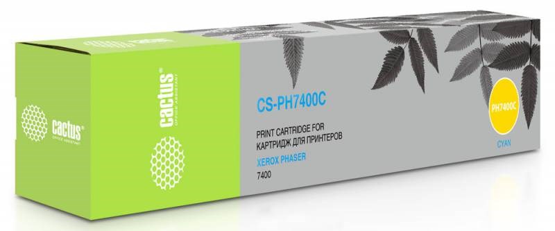 

Тонер-картридж Cactus CS-PH7400C 106R01150 для Xerox Phaser 7400 голубой 9000стр