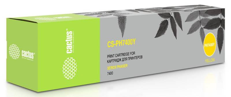 

Тонер-картридж Cactus CS-PH7400Y 106R01152 для Xerox Phaser 7400 желтый 9000стр
