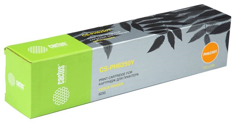 

Тонер-картридж Cactus CS-PH6250Y 106R00670 для Xerox Phaser 6250 желтый 4000стр
