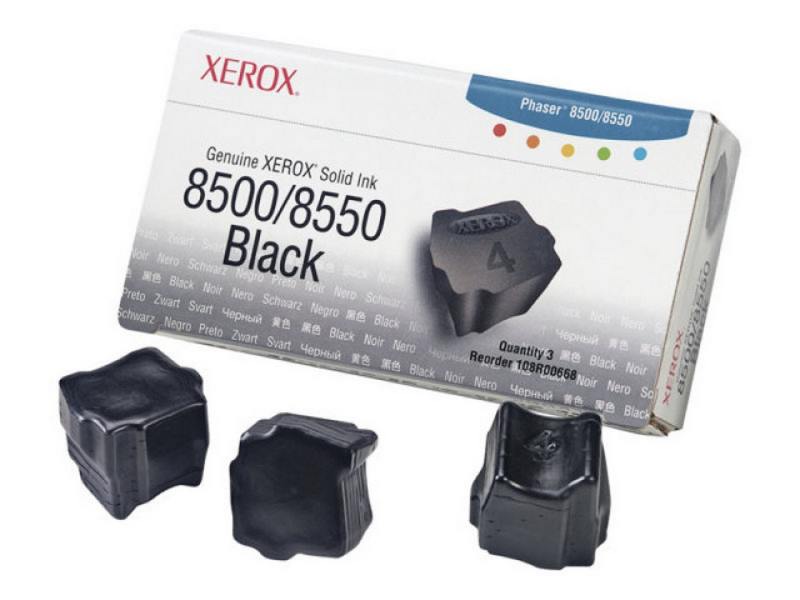 

Набор твердочернильных брикетов Xerox 108R00668 для Phaser 8500/8550 3шт черный 3000стр