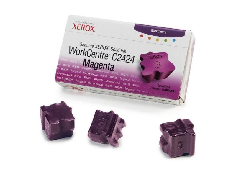 

Набор твердочернильных брикетов Xerox 108R00661 для WC C2424 3шт ink sticks пурпурный 3400стр