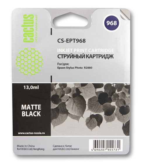 

Картридж Cactus CS-EPT968 для Epson Stylus Photo R2880 черный матовый