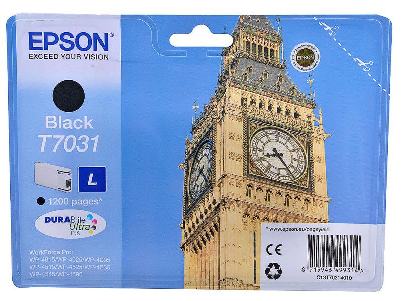 

Картридж Epson C13T70314010 для Epson WP4000/4500 черный