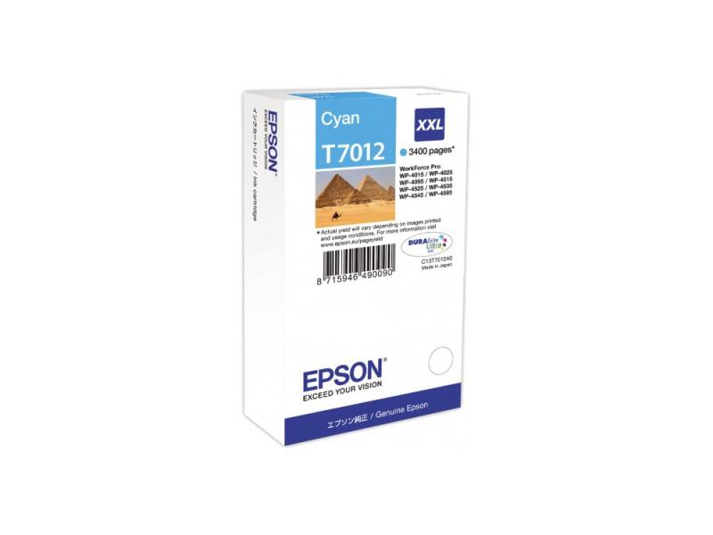 

Картридж Epson С13Т701240XXL для WP 4000/4500 Series голубой 3400стр
