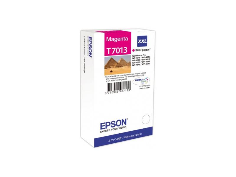 

Картридж Epson C13T70134010 пурпурный (magenta) 3400 стр для Epson WP 4000/4500