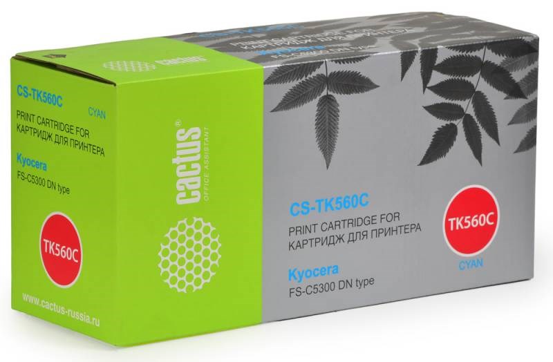 

Картридж Cactus CS-TK560С для Kyocera FS-C5300 DN type голубой 10000стр
