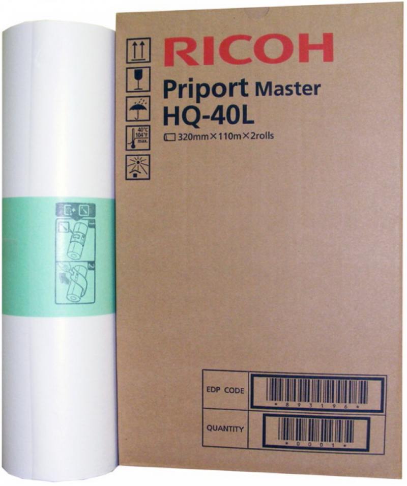 

Мастер-плёнка Ricoh A3 RICOH PRIPORT MASTER HQ40L для Priport JP4500/ DX4542 4545 893196