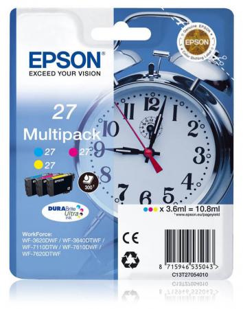 

Набор картриджей Epson C13T27154022 голубой, пурпурный, желтый (C, M, Y) 1100 стр для Epson WorkForce WF-3620/3640/7110/7210/7610/7620/7710