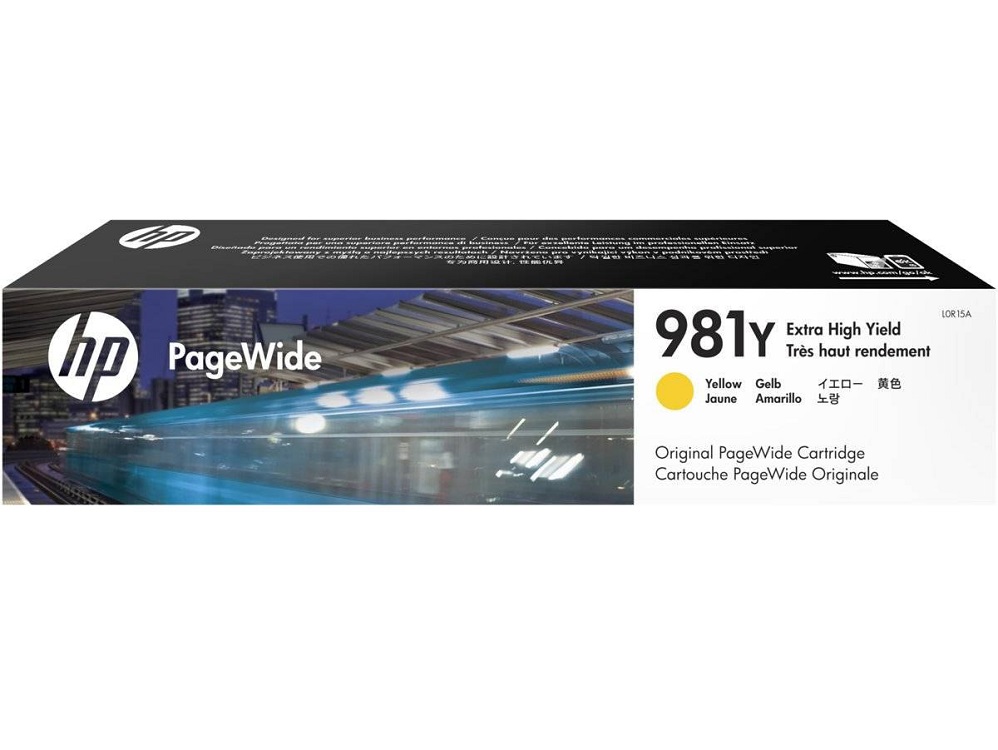 

Картридж HP 981Y (L0R15A) желтый (yellow) 16000 стр для PageWide 556/586