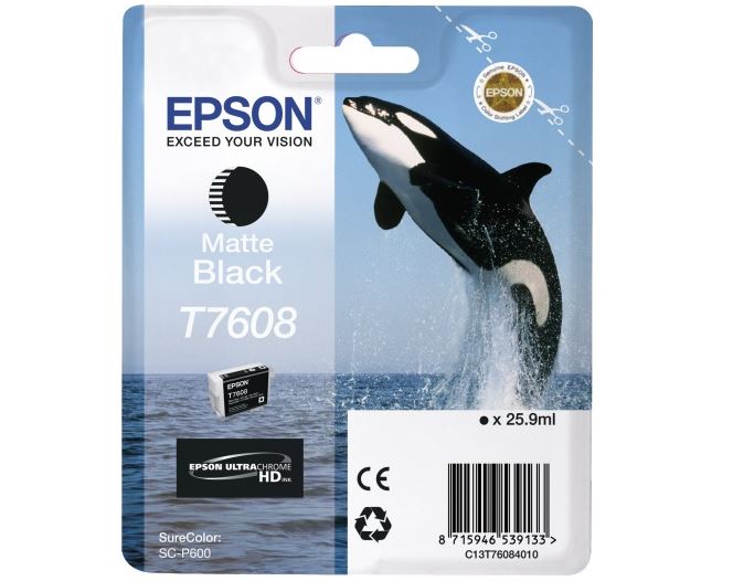 

Картридж Epson C13T76084010 черный матовый (matte black) 25,9 мл для Epson SureColor SC-P600