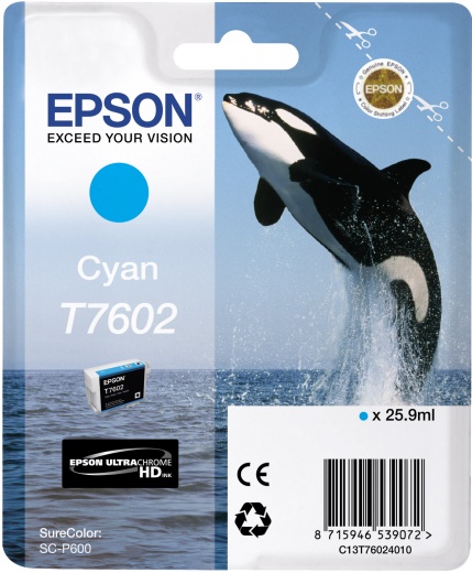 

Картридж Epson C13T76024010 голубой (cyan) 25,9 мл для Epson SC-P600