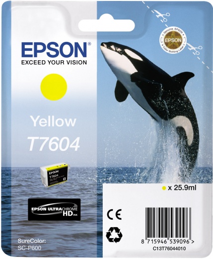 

Картридж Epson C13T76044010 желтый (yellow) 25,9 мл для Epson SC-P600