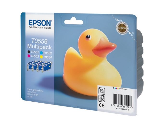 

Набор картриджей Epson C13T05564010 набор (B, C, Y, M) 4 x 290 стр для Epson Stylus Photo R240/245 / RX420/425