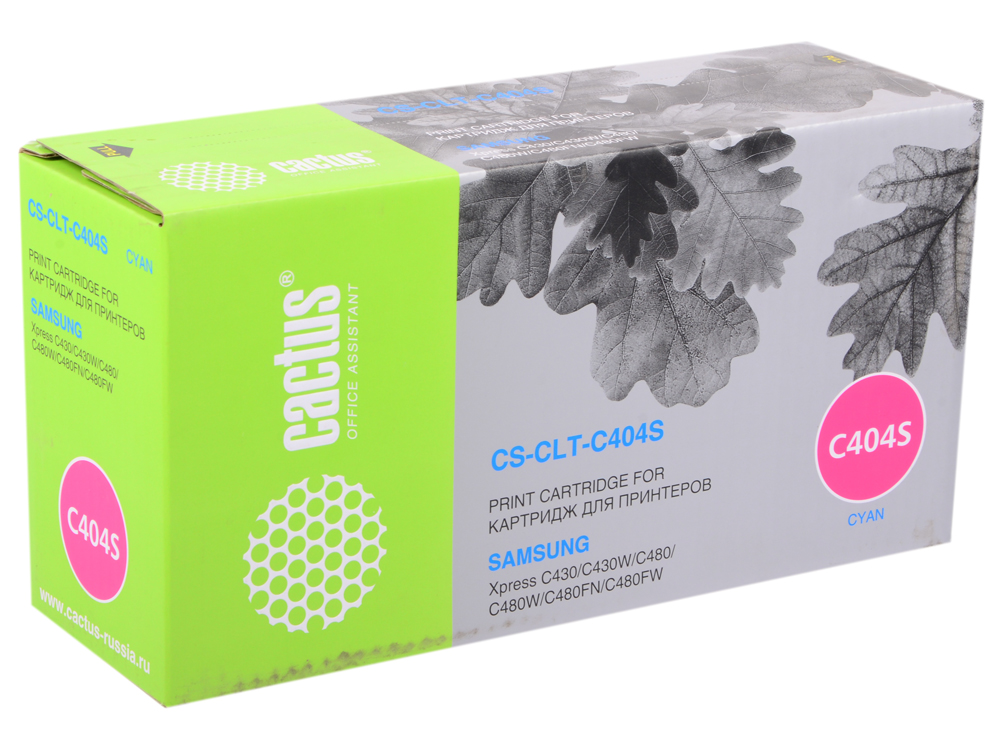 Картридж Cactus CS-CLT-C404S голубой (cyan) 1000 стр для Samsung Xpress C430/432/433/480/482/483