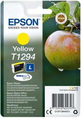 

Картридж Epson C13T12944012 желтый (yellow) 545 стр для Epson Stylus SX230/235/420/425/430/435/440/445/525 / Office B42 / BX305/320/625/635 / WF-3520/7015/7515/7525