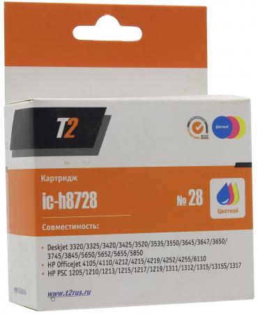 

Картридж T2 C8728HE №28 для HP Deskjet 3320 3520 3550 5650 1210 1315 Officejet 4110 6110 цветной 180
