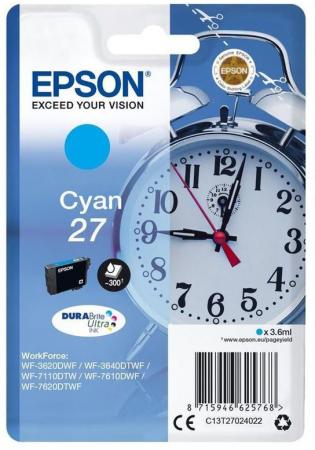 

Картридж Epson C13T27024022 голубой (cyan) 3,6 мл для Epson WorkForce WF-3620/3640/7110/7210/7610/7620/7710