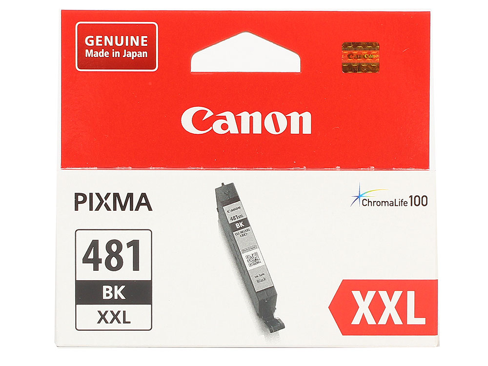 

Картридж Canon CLI-481XXL BK EMB для TS6140/TS8140/TS9140/TR8540. Чёрный. 6360 страниц.