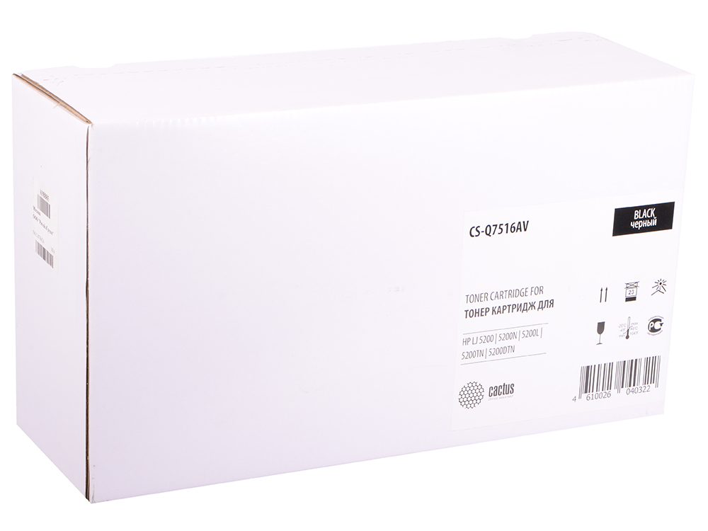 

Картридж Cactus CS-Q7516AV для HP LJ 5200/5200N/5200L/5200TN/5200DTN черный 12000стр