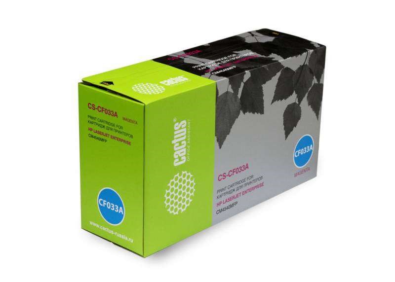 

Картридж Cactus CS-CF033AV пурпурный (magenta) 12500 стр. для HP Color LaserJet CM4540