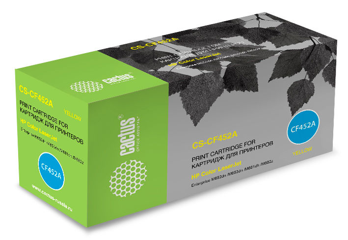 

Картридж Cactus CS-CF452A желтый (yellow) 10500 стр. для HP Color Laser Jet M652/653/681
