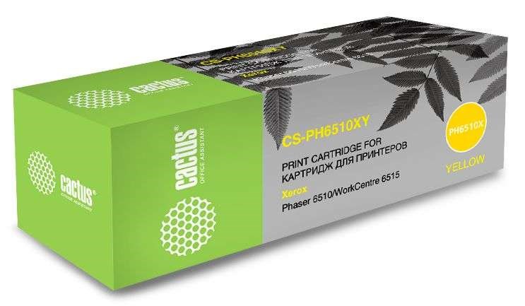 

Картридж Cactus CS-PH6510Y желтый (yellow) 2400 стр. для Xerox Phaser 6510 / WorkCentre 6515