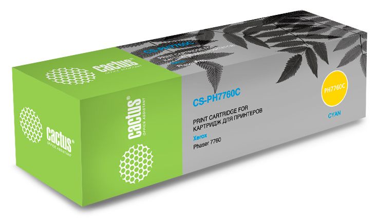 

Картридж Cactus CS-PH7760C голубой (cyan) 25 000 страниц для Xerox Phaser 760dxf / 7760 / 7760dn / 7760dx