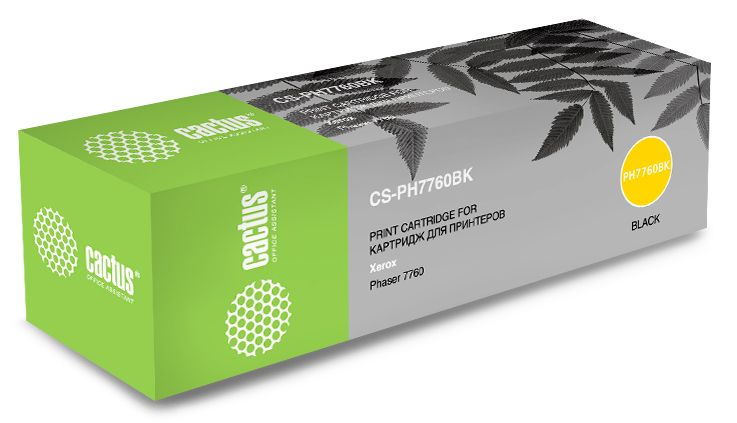 

Картридж Cactus CS-PH7760BK черный (black) 32 000 страниц для Xerox Phaser 760dxf / 7760 / 7760dn / 7760dx