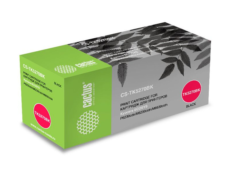 

Картридж Cactus CS-TK5270BK черный (black) 8000 стр